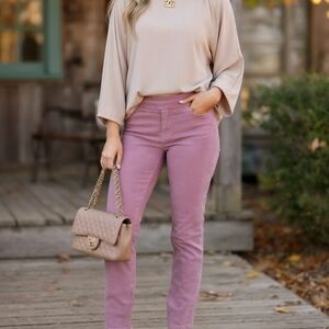 Soft Surroundings Mauve Slim Leggings Pants